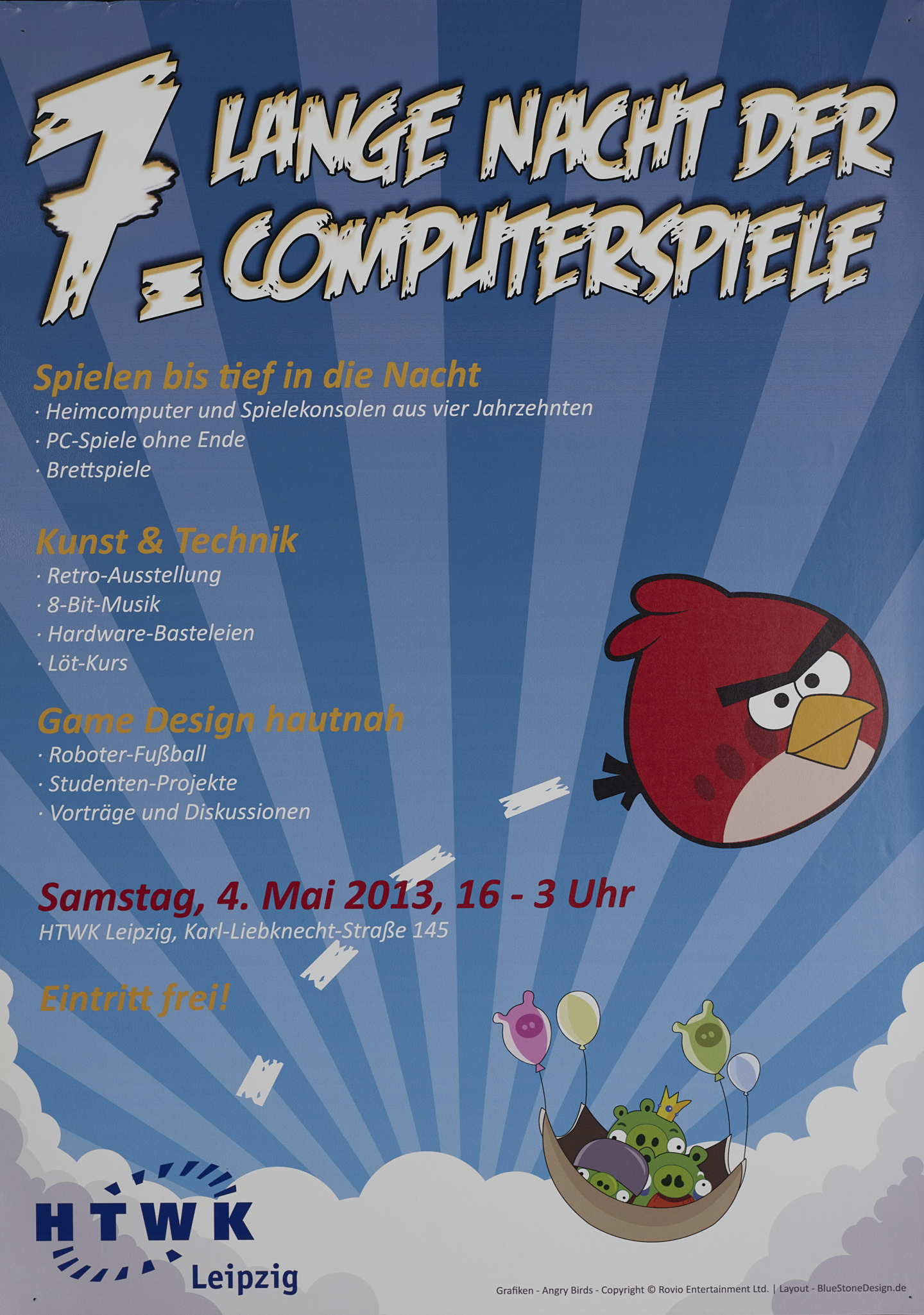 Plakat der Leipziger Computerspielenacht 2013