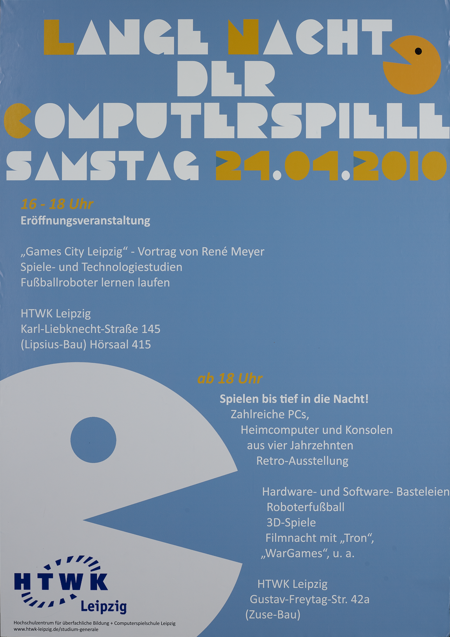 Plakat der Leipziger Computerspielenacht 2010