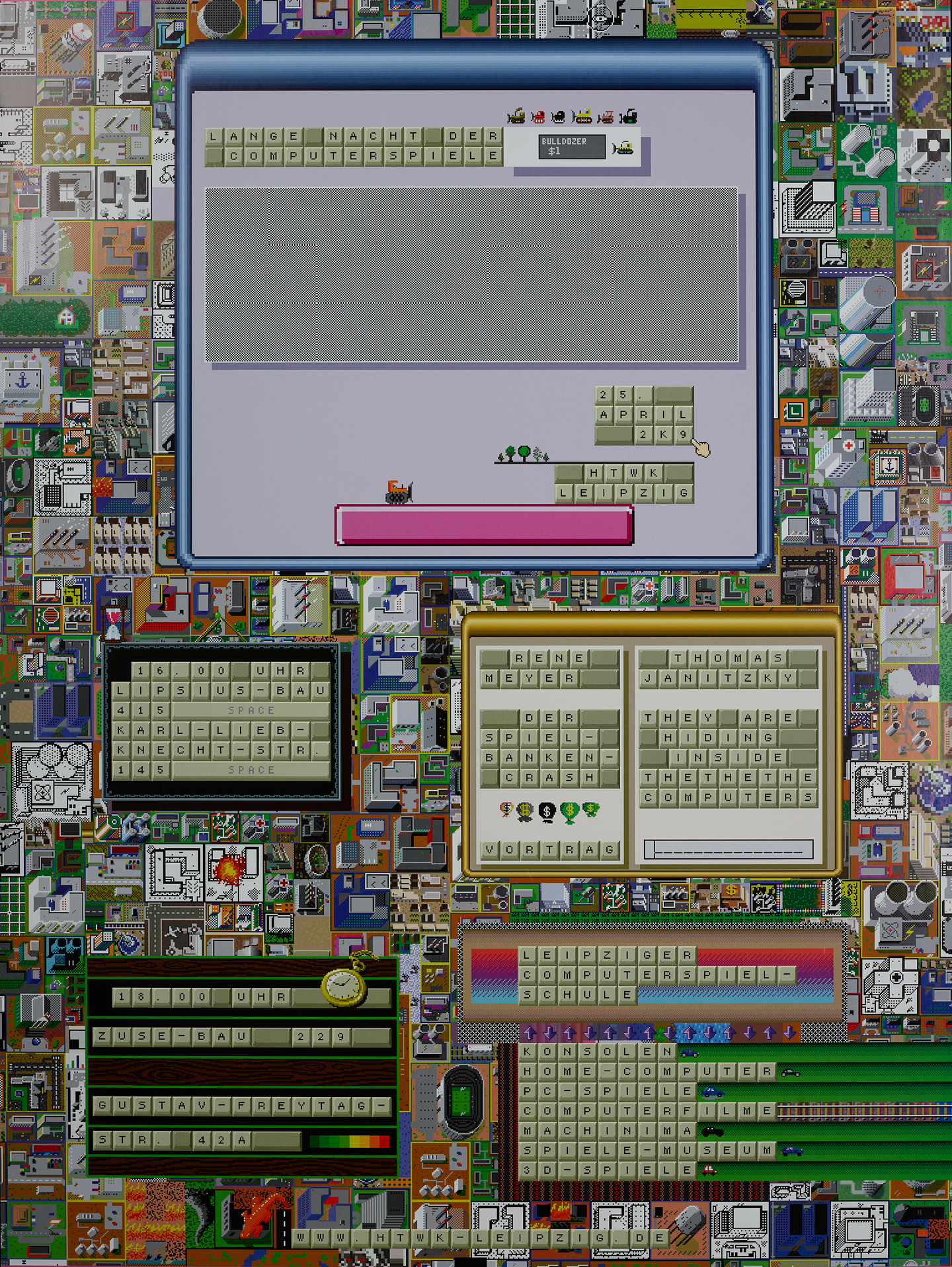 Plakat der Leipziger Computerspielenacht 2009