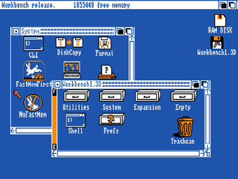 Amiga Workbench Arbeitsoberfläche
