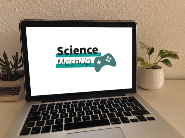 Foto: HTWK Leipzig Foto eines Computerbildschirms mit Schriftzug „Science MashUp“